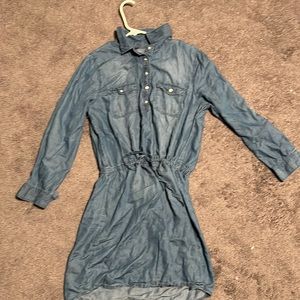 Blue jean dress long sleeve